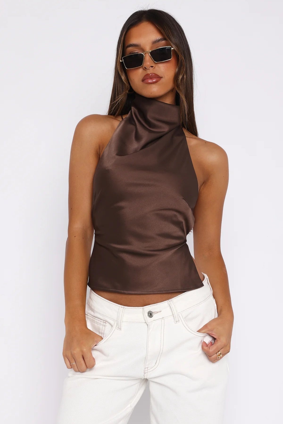 The Cacao Halter Top – Chocolate
