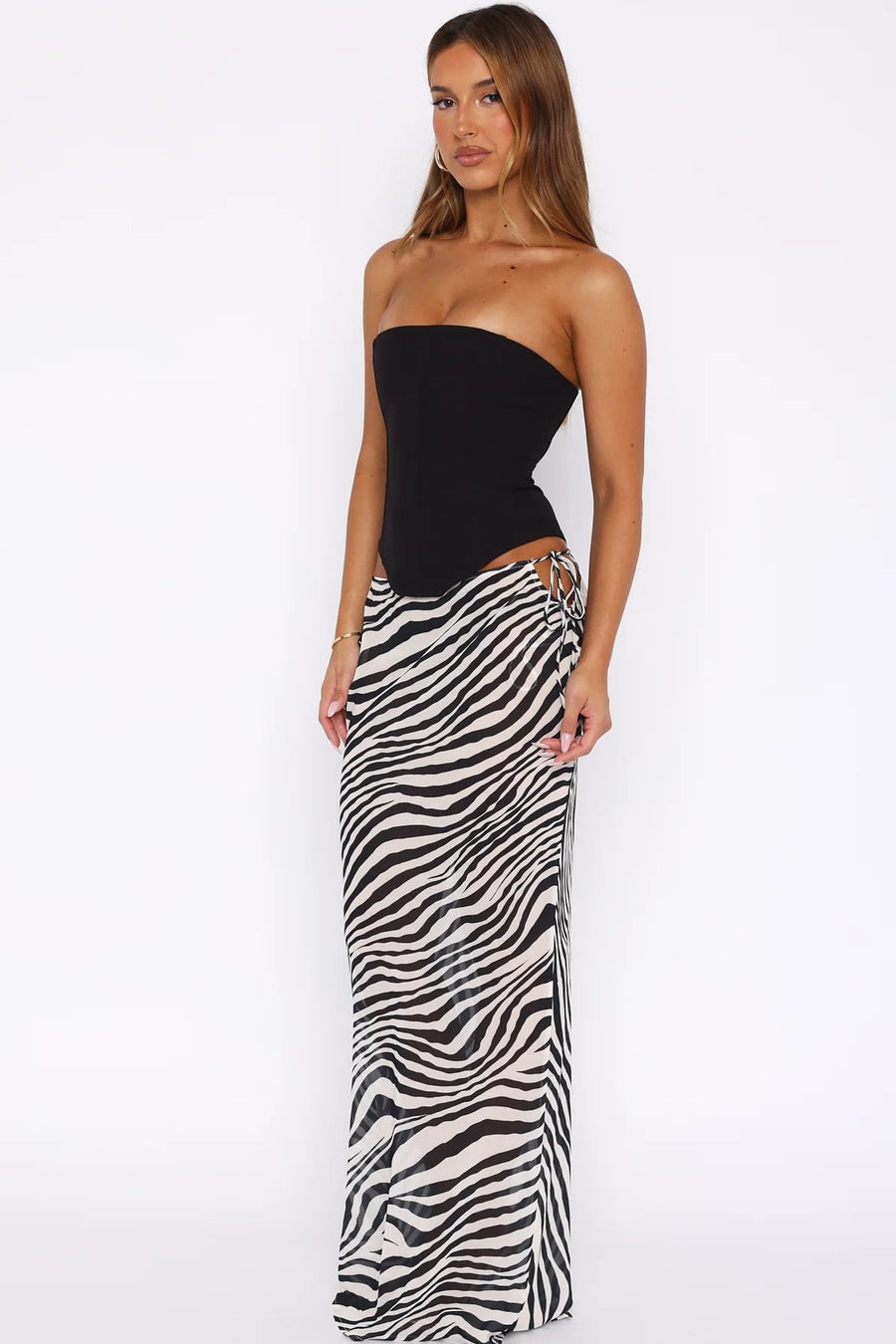 The Safari Maxi Skirt – Zebra