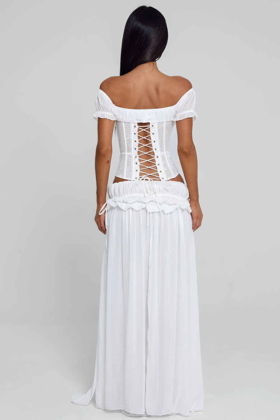 White Lace Corset Top