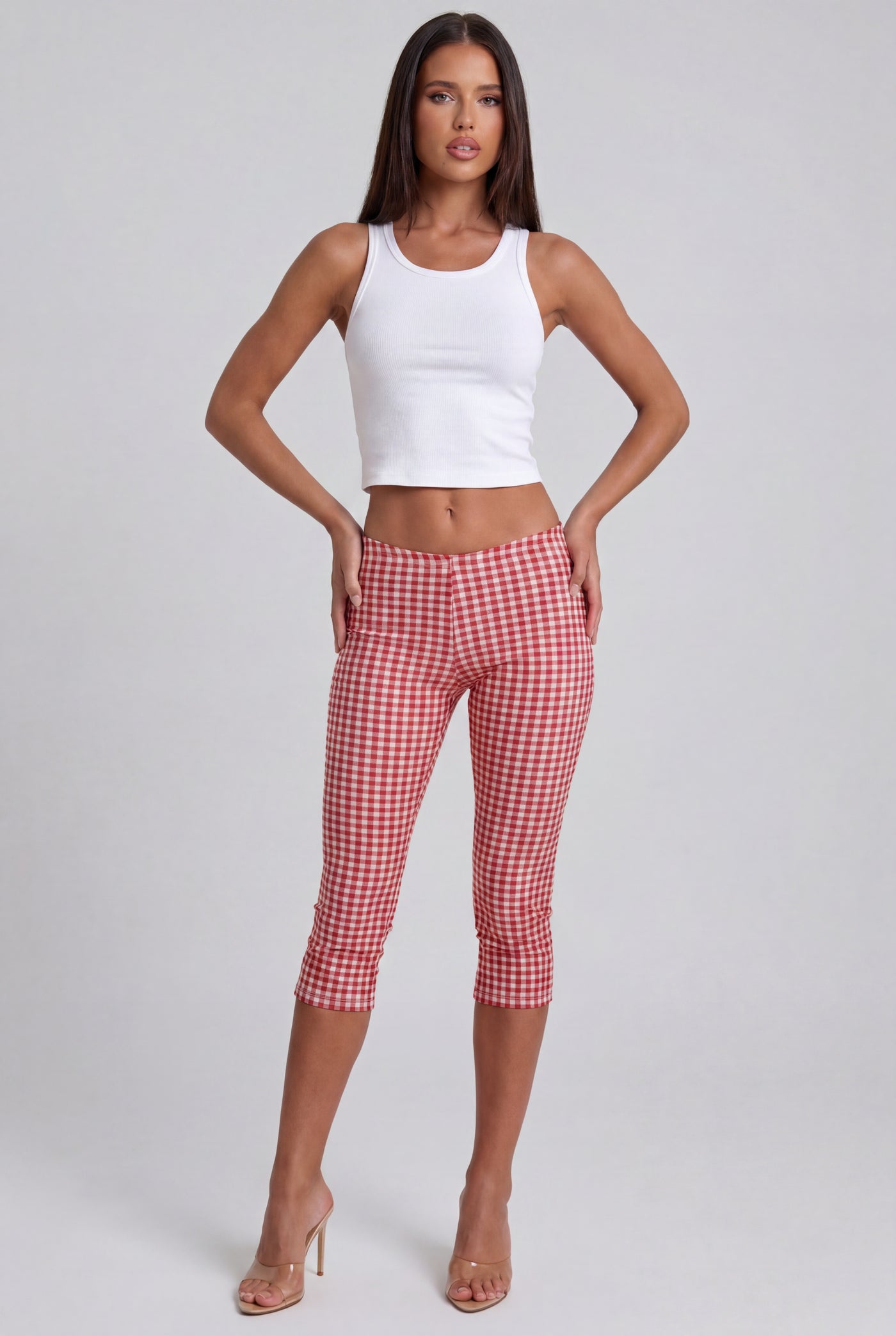 The Red Gingham Capri Pant