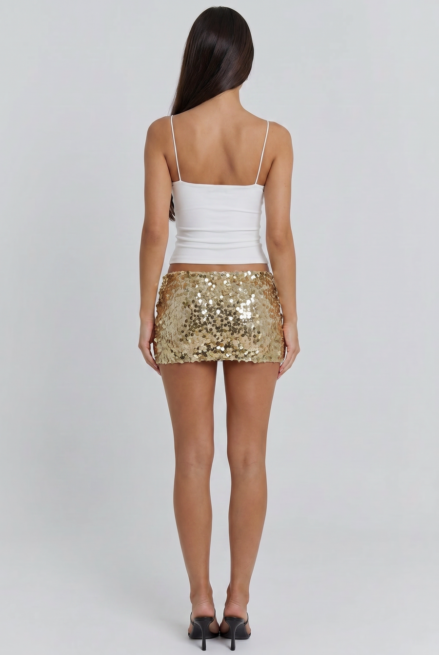 The Goldie Mini Skirt – Gold
