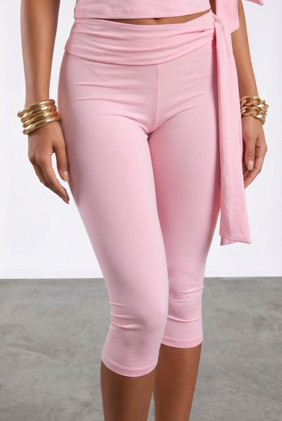 Pastel Pink Capri Pants